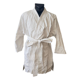 3 PIECE JUDO SUIT 100% COTTON - JACKET, PANTS, BELT - ROMANIAN ARMY MILITARY SURPLUS - LIKE NEW