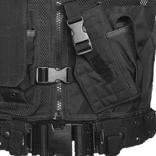 USMC TACTICAL VEST - WITH NET AND BELT - Mil-Tec® - BLACK