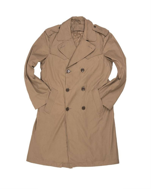 ITALIAN TRENCH COAT - COYOTE BROWN - MILITARY SURPLUS - USED