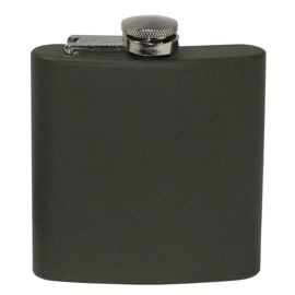Hip Flask - 6 OZ - Stainless Steel - Olive Green - MFH