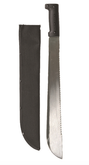 18 STEEL MACHETE WITH SAW BACK