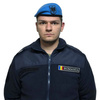 With hook and loop-fastened insignia \ With textile edge \ Light Blue