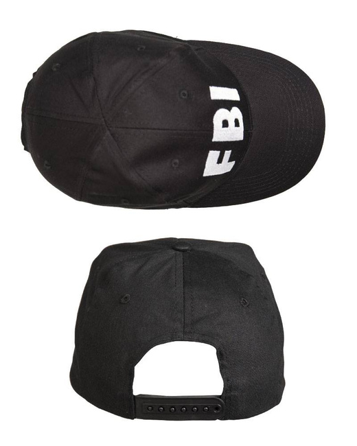 BLACK ′FBI′ BASEBALL CAP