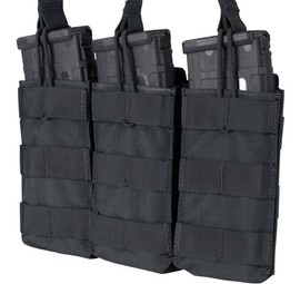TRIPLE OPEN MAGAZINE POUCH - DEFCON 5 - BLACK
