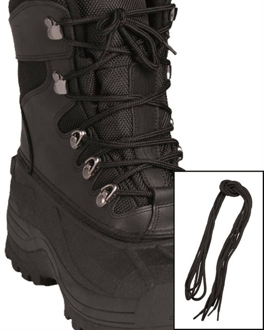 POLYESTER SHOE LACES - 220 CM - SET OF 2 PAIRS - Mil-Tec® - BLACK