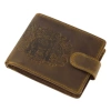 Leather Wallet for Hunters with Print - Bear - Brown - GreenDeed
