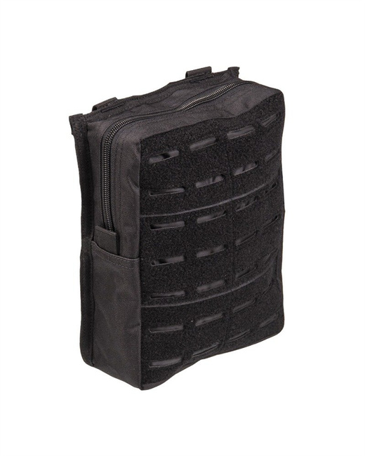 BLACK LASER CUT BELT POUCH LARGE