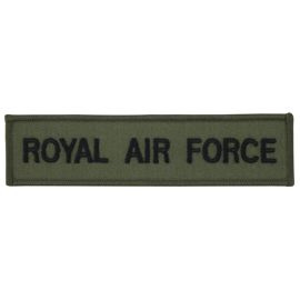 GB Patch, ROYAL AIR FORCE, OD green, like new 14 x 3,5 cm