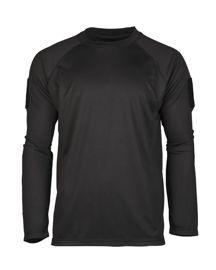 QUICK-DRYING LONG-SLEEVED TACTICAL SHIRT - Mil-Tec - BLACK