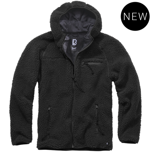 TEDDYFLEECE WORKER JACKET - BLACK - BRANDIT