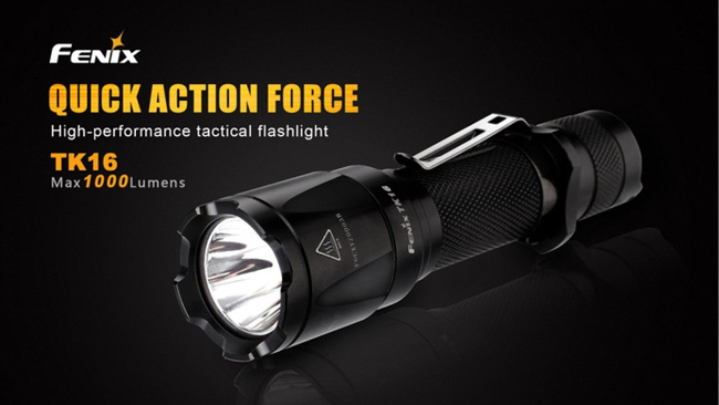Flashlight Fenix TK16, water resistant