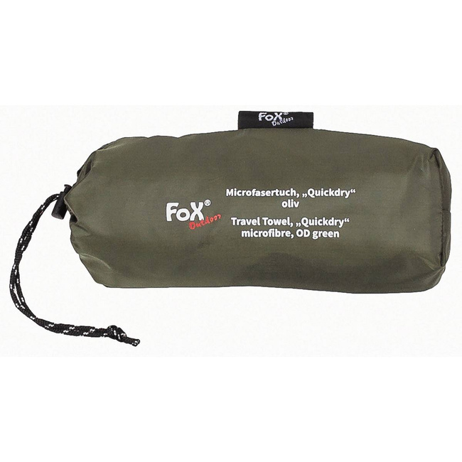 Travel Towel, "Quickdry", Microfibre, OD green, ca. 130 x 80 cm