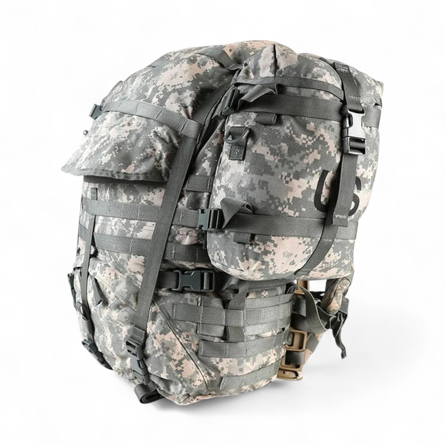 Molle II backpack with external metal frame - US Army Military Surplus - ACU Camouflage - Used