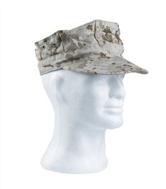 US MARINE CORPS MARPAT CAP - DESERT CAMOUFLAGE - MILITARY SURPLUS - USED